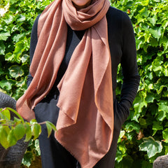 The Spice Palette - Crushed Nutmeg Cashmere and Silk Wrap