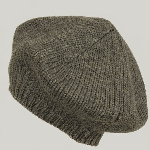 Olive Cashmere Beret