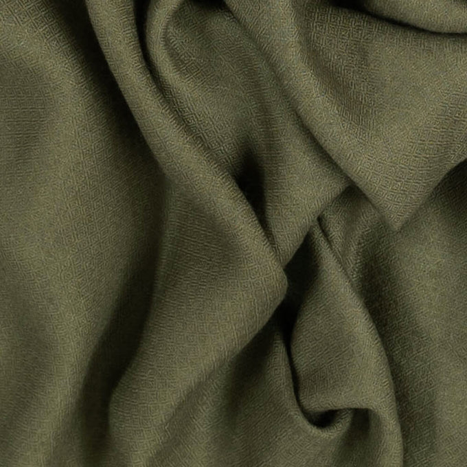 Olive Green Pashmina Cashmere Ring Shawl