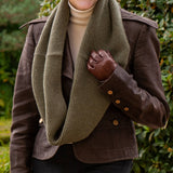 Superluxe Olive Green Italian Cashmere Double Snood