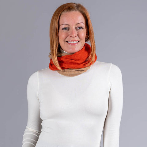 Copper and Caramel Cashmere Snood