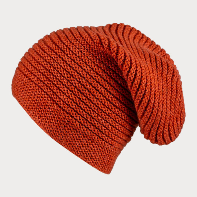 Russet Cashmere Slouch Beanie