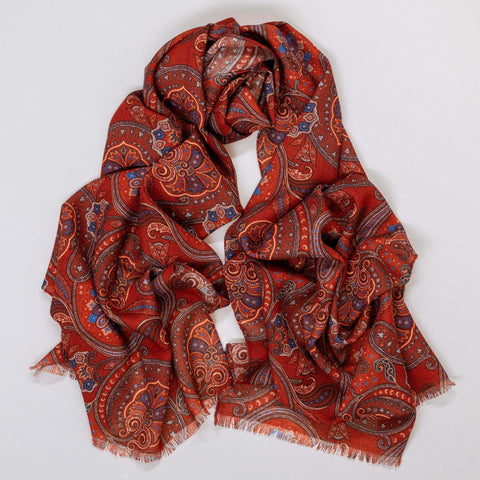 Montana Terracotta Italian Wool Scarf