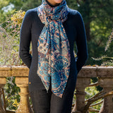 PRE ORDER: The Liberty ‘Oscar’s Palace’ Duet - Blue Cashmere and Silk Wrap