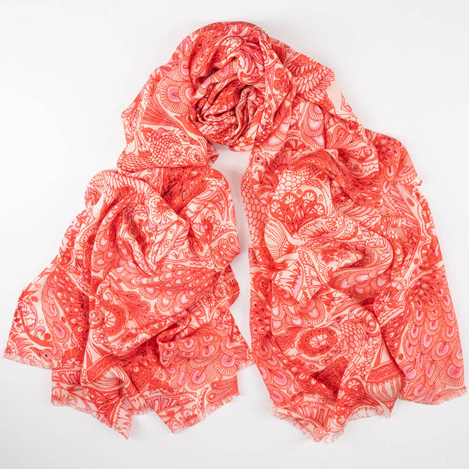PRE ORDER: The Liberty ‘Oscar’s Palace’ Duet - Pink Cashmere and Silk Wrap