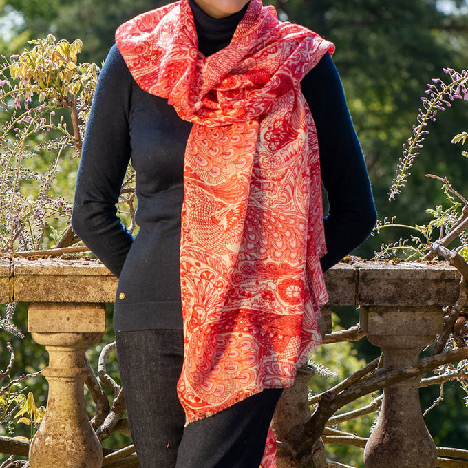 PRE ORDER: The Liberty ‘Oscar’s Palace’ Duet - Pink Cashmere and Silk Wrap