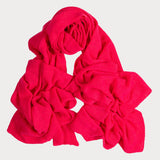 Raspberry Pink Oversize Cashmere Knit Scarf