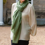 Sage Green Cashmere and Silk Wrap