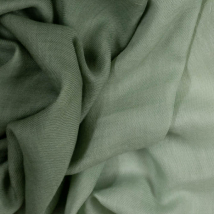 Pistachio to Sage Shaded Cashmere and Silk Wrap