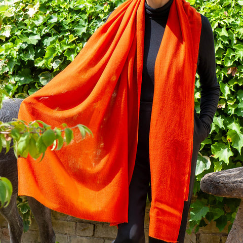 The Spice Palette – Spanish Paprika Cashmere and silk Wrap