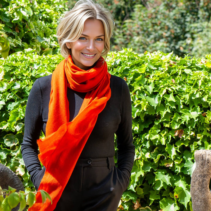 The Spice Palette – Spanish Paprika Cashmere and silk Wrap