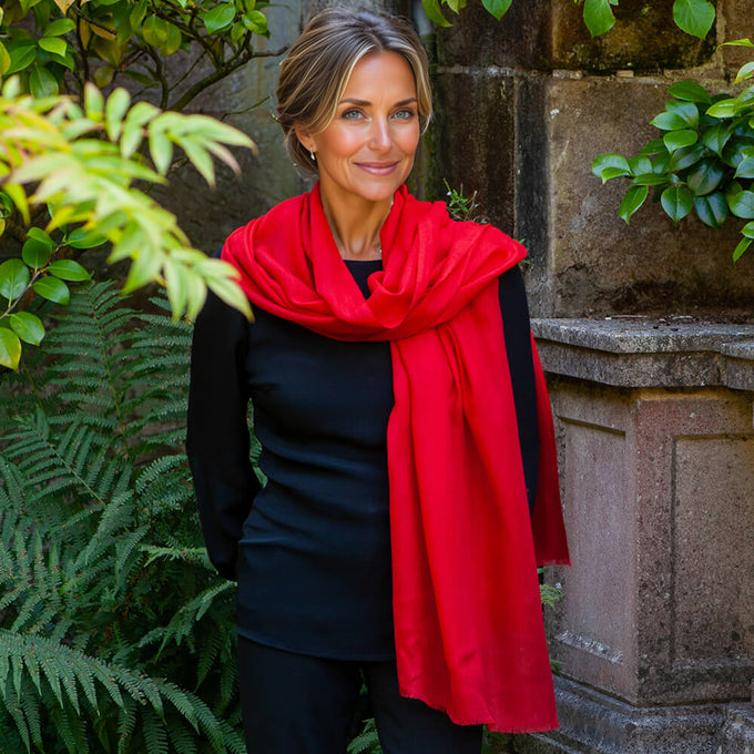 The Spice Route Quintet - Paprika Cashmere and Silk Wrap