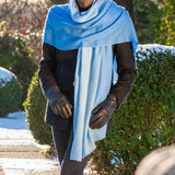 Shades of Pale Trio -Blueberry Cashmere and Silk Wrap