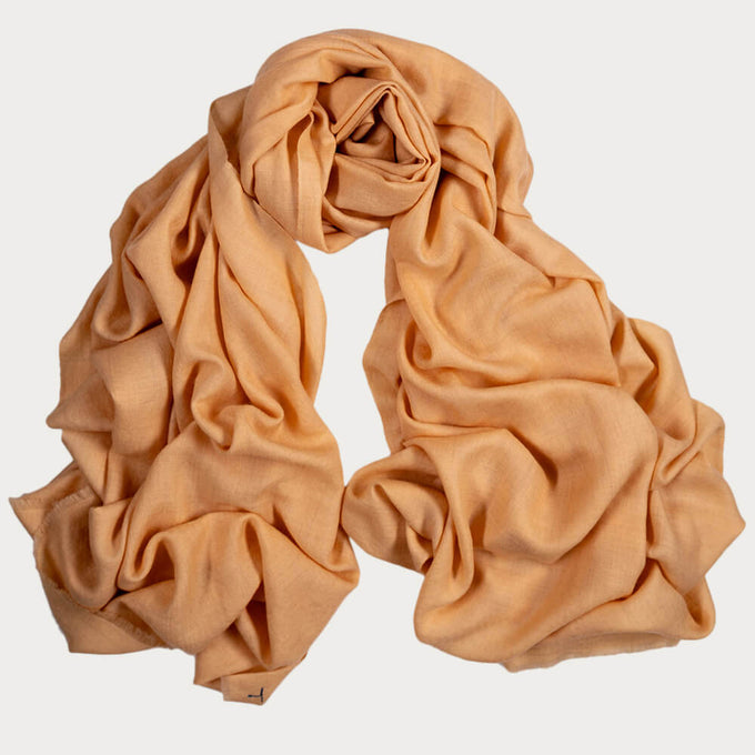 The Fondant Collection - Fondant Orange Handwoven Cashmere Shawl