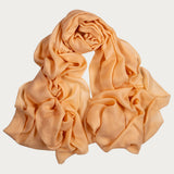 Pastel Orange Cashmere and Silk Wrap