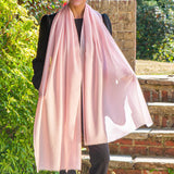 Pastel Pink Cashmere and Silk Wrap