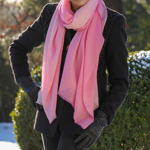 Shades of Pale Trio - Strawberry Cashmere and Silk Wrap