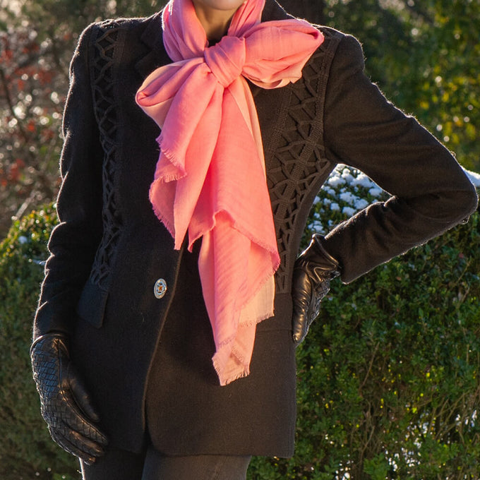 Shades of Pale Trio - Strawberry Cashmere and Silk Wrap