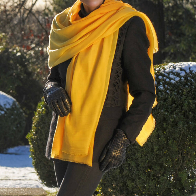 Shades of Pale Trio - Banana Cashmere and Silk Wrap