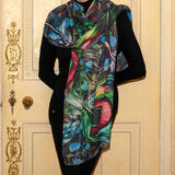 The Liberty Print Quartet – The Peacock Cashmere and Silk Wrap