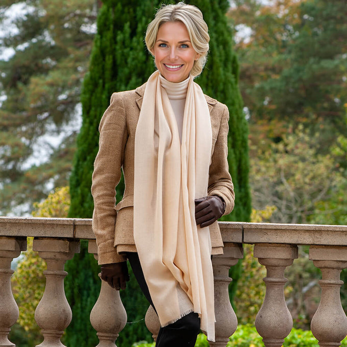 Pearl Cashmere and Silk Wrap