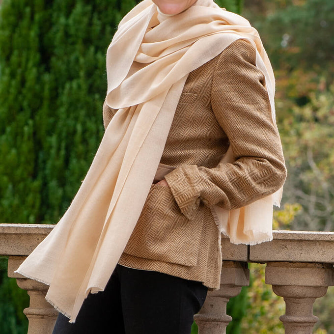 Pearl Cashmere and Silk Wrap