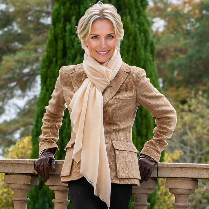 Pearl Cashmere and Silk Wrap