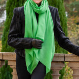 Peridot Green Cashmere and Silk Wrap