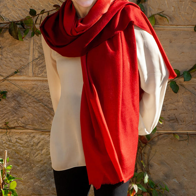 Birds of a Feather - The Pheasant Shaded Cashmere and Silk Wrap