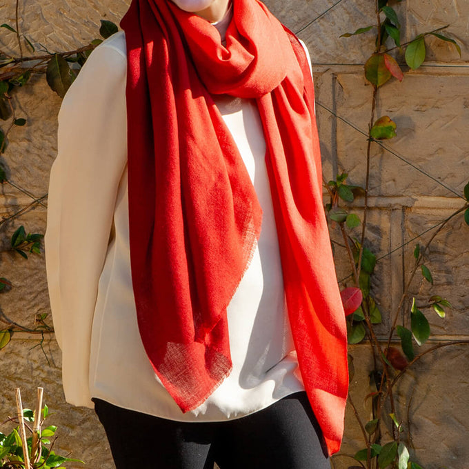 Birds of a Feather - The Pheasant Shaded Cashmere and Silk Wrap