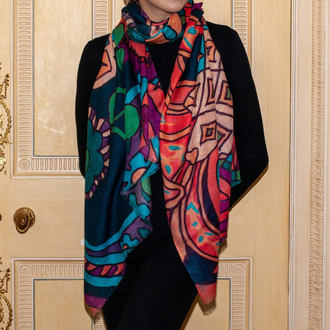 The Liberty Print Quartet – The Pineapple Cashmere and Silk Wrap