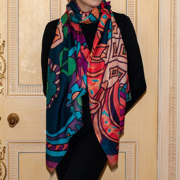 The Liberty Print Quartet – The Pineapple Cashmere and Silk Wrap