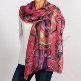 PRE ORDER: The Kaleidoscope Quartet - Pink Drift Cashmere and Silk Wrap