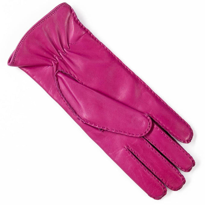 Fandango Pink Hand Stitched Cashmere Lined Leather Gloves