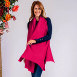 Magenta Pink Handwoven Cashmere Shawl