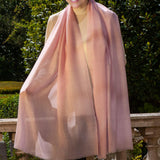 The Tonal Shades - Pink Mist Cashmere and Silk Wrap