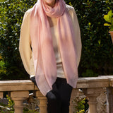 The Tonal Shades - Pink Mist Cashmere and Silk Wrap
