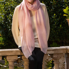 The Tonal Shades - Pink Mist Cashmere and Silk Wrap