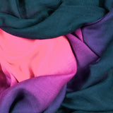 Navy to Cerise  Cashmere and Silk Wrap