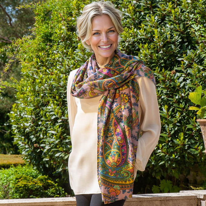 PRE ORDER: The Liberty ‘Florence Melody Trilogy - Pink Cashmere and Silk Wrap