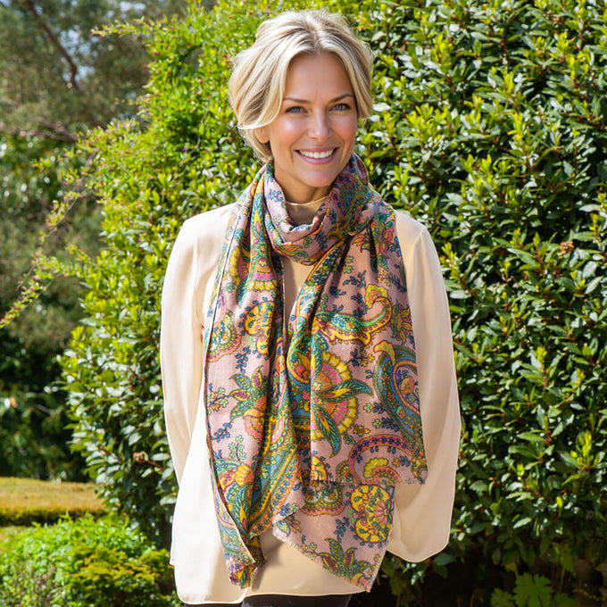PRE ORDER: The Liberty ‘Florence Melody Trilogy - Pink Cashmere and Silk Wrap