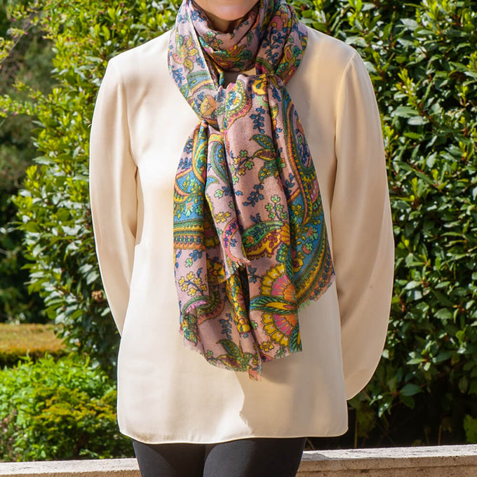 PRE ORDER: The Liberty ‘Florence Melody Trilogy - Pink Cashmere and Silk Wrap