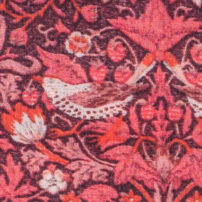 PRE ORDER: The Liberty ‘Strawberry Thief’ Quartet - Pink Cashmere and Silk Wrap