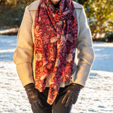 PRE ORDER: The Liberty ‘Strawberry Thief’ Quartet - Pink Cashmere and Silk Wrap