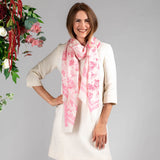 The Toile de Jouy Trilogy- Pink Toile Cashmere and Silk Wrap