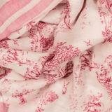 The Toile de Jouy Trilogy- Pink Toile Cashmere and Silk Wrap