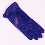 Electric Purple Hand Stitched Cashmere Lined Leather Gloves
