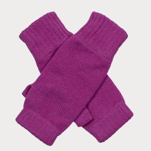 Ladies Fuchsia Pink Cashmere Mittens