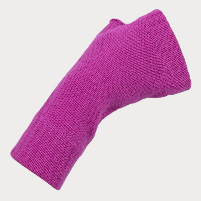 Ladies Fuchsia Pink Cashmere Mittens