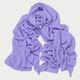 Lilac Lace Knit Cashmere Scarf